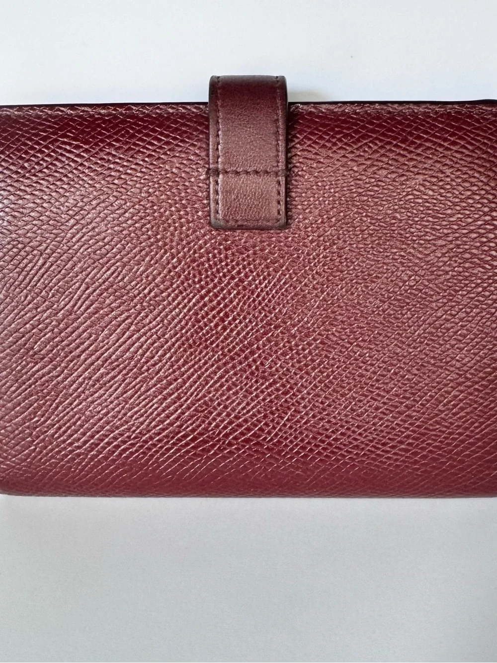 Celine Burgundy Tab-Closure Leather Wallet - Picture 3 of 6